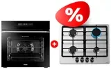 Жиынтық Haier газ пісіру беті HHX-M64CNX + Haier кіріктірілген тұмшапеш HOQ-P16AN5GB 