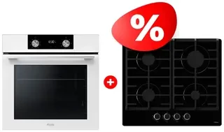 Жиынтық Haier газ пісіру беті HHX-G64CNB + Haier Кірістірілетін пеші HOQ-K2ANN3WB 