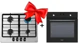 Жиынтық Haier газ пісіру беті HHX-M64CNX + Haier кіріктірілген тұмшапеш HOX-P06HGB 