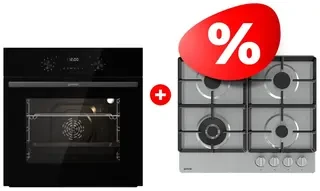 Жиынтық Газовая варочная панель Gorenje GW641XHF + Gorenje кіріктірілген тұмшапеш BO6737E02NBG 