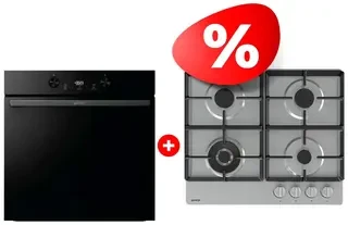Комплект Газовая варочная панель Gorenje GW641XHF + Встраиваемый духовой шкаф Gorenje BOS6737E05DBG 