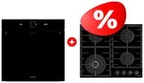 Комплект Встраиваемая варочная панель Газ Gorenje GTW641BHF + Встраиваемый духовой шкаф Gorenje BOS6737SYB 