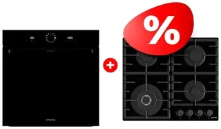 Комплект Встраиваемая варочная панель Газ Gorenje GTW641BHF + Встраиваемый духовой шкаф Gorenje BOS6737SYB 