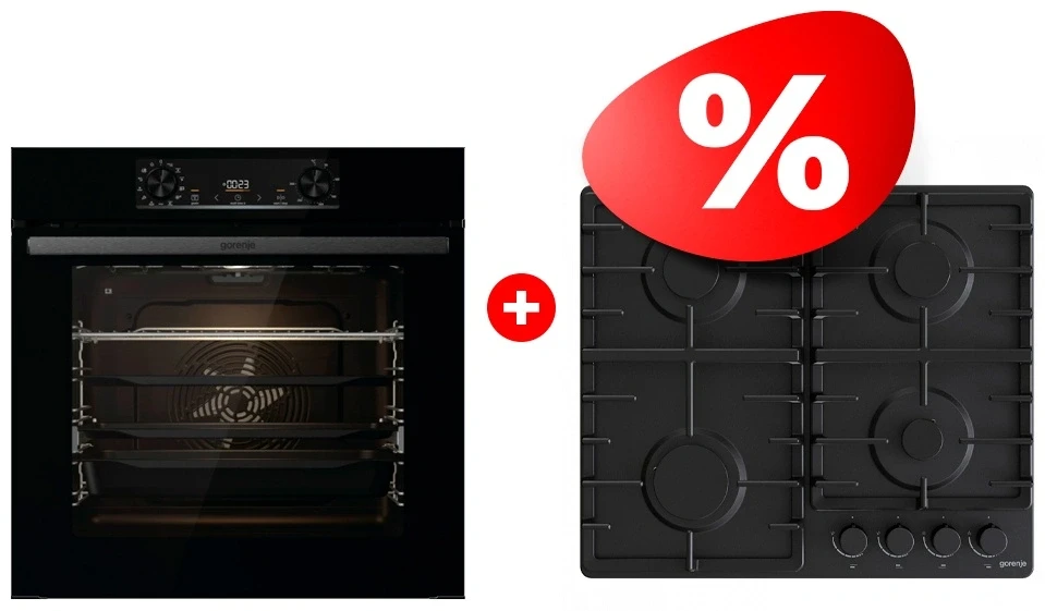 Комплект Встраиваемая варочная панель Gorenje G641BHF + Встраиваемый духовой шкаф Gorenje BPS6737E14BG 