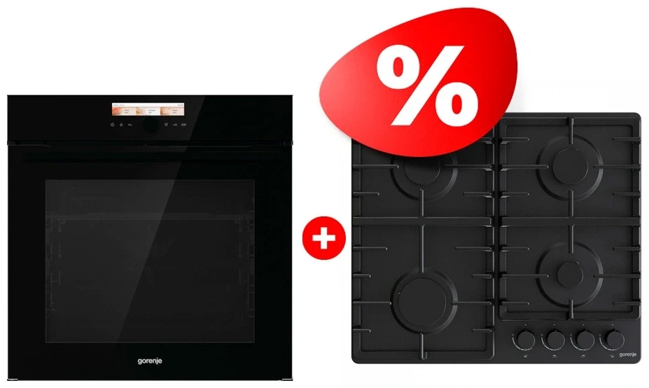 Комплект Встраиваемая варочная панель Gorenje G641BHF + Встраиваемый духовой шкаф Gorenje BOP798S37BG 