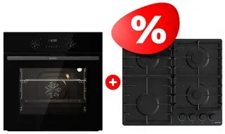 Комплект Встраиваемая варочная панель Gorenje G641BHF + Встраиваемый духовой шкаф Gorenje BO6737E02NBG 