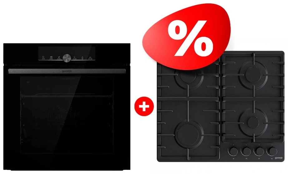 Комплект Встраиваемая варочная панель Gorenje G641BHF + Встраиваемый духовой шкаф Gorenje BOS6747A01BG 