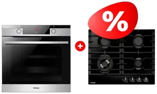 Комплект Газовая варочная поверхность Hansa BHGS611839 + Встраиваемый духовой шкаф Hansa BOEIS694655 