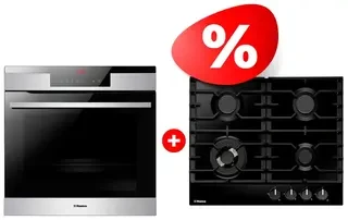 Комплект Газовая варочная поверхность Hansa BHGS611839 + Встраиваемый духовой шкаф Hansa BOEI697688 