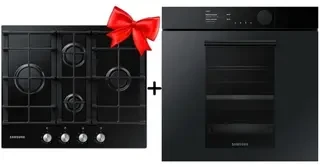 Комплект Газовая варочная поверхность Samsung NA64H3010BK + Встраиваемый духовой шкаф Samsung NV75T9979CD/WT Infinite Line 