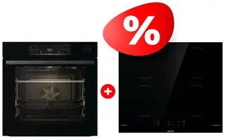 Комплект Индукционные поверхности GI6401BSCE + Встраиваемый духовой шкаф Gorenje BSA6737E15BG 