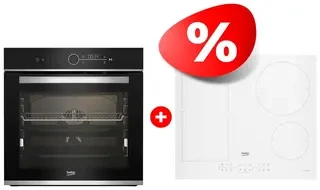 Комплект Варочная панель Beko HII64200FMTW + Встраиваемый духовой шкаф Beko BBIM13400XCS 