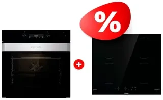 Комплект Индукционная поверхность Gorenje GI6401BSCE + Встраиваемый духовой шкаф Gorenje BSA6737ORAB 