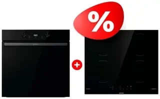 Комплект Индукционная поверхность Gorenje GI6401BSCE + Духовой шкаф Gorenje BOS6737E20FBG