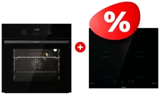 Комплект Индукционная поверхность Gorenje GI6401BSCE + Встраиваемый духовой шкаф Gorenje BO6737E02NBG 