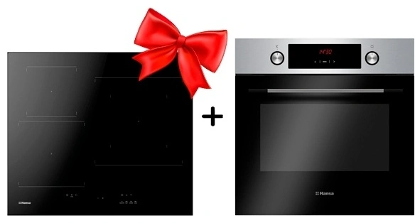 Комплект Индукционная варочная панель Hansa BHI67006 + Встраиваемый духовой шкаф Hansa BOEI68441 