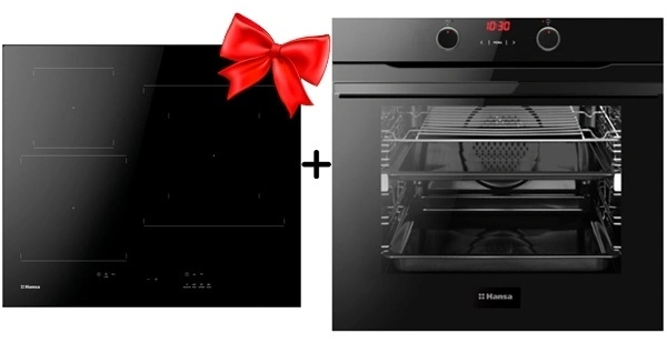 Комплект Индукционная варочная панель Hansa BHI67006 + Встраиваемый духовой шкаф Hansa BOES684603 