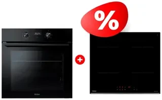 Комплект Индукционная варочная панель Haier HHY-Y64PVB + Встраиваемый духовой шкаф Haier HOQ-K2ANN3GB 