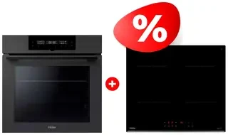 Комплект Индукционная варочная панель Haier HHY-Y64PVB + Встраиваемый духовой шкаф Haier HOQ-F6QAN3DG 