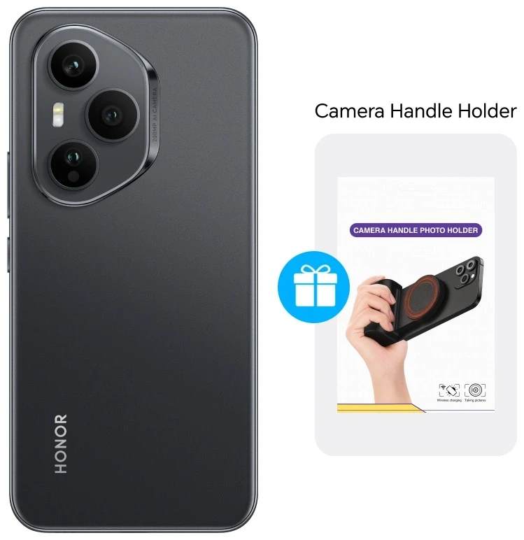 Комплект Подарочный набор Honor ручка-держатель для съемки + Смартфон Honor 400 Pro 12/512GB Midnight Black 