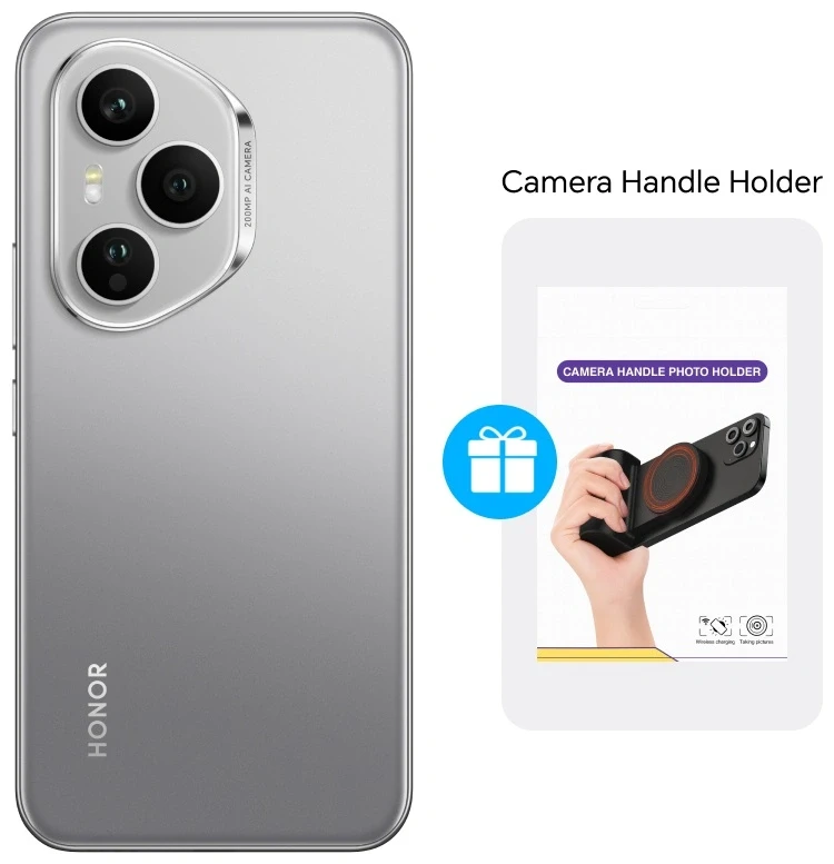 Жиынтық Подарочный набор Honor ручка-держатель для съемки + Смартфон Honor 400 Pro 12/512GB Lunar Grey 