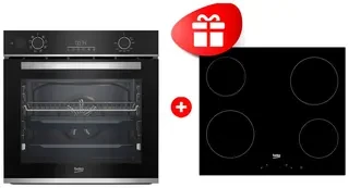 Комплект Встраиваемый духовой шкаф Beko BBIS13300XMSE + Электрическая варочная поверхность Beko HIC 64400 E 