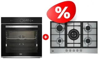 Комплект Встраиваемый духовой шкаф Beko BBIM13400XCS + Газовая варочная поверхность Beko HIAW 75225 SX 