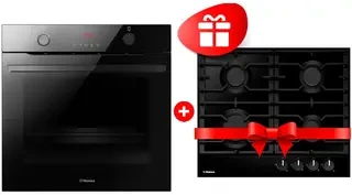 Жиынтық Встраиваемый духовой шкаф Hansa BOEBS696677 + Hansa газ пісіру беті BHGS630301 