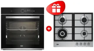 Комплект Встраиваемый духовой шкаф Beko BBIM13400XCS + Газовая варочная поверхность Beko HIAW 64225 SX 