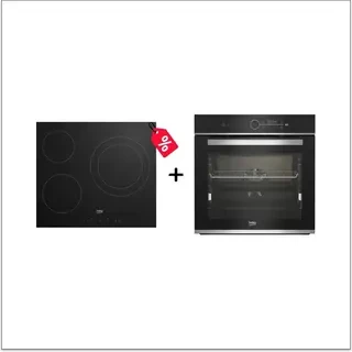 Комплект Встраиваемый духовой шкаф Beko BBIM13400XCS + Электрическая варочная поверхность Beko HIC 63401 T 