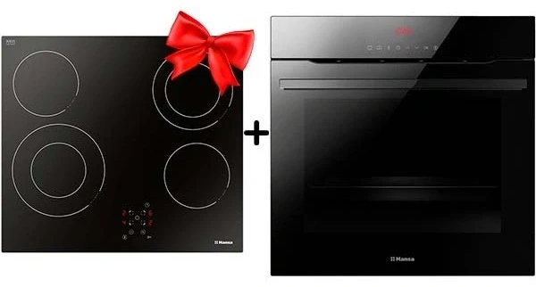 Комплект Встраиваемый духовой шкаф Hansa BOEB697688 + Электрическая варочная поверхность Hansa BHC66506 