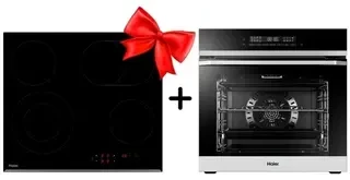 Жиынтық Haier кіріктірілетін тұмша шкафы HOQ-F5AABX + Haier шыны керамикалық плитасы HHY-C64ROVB 