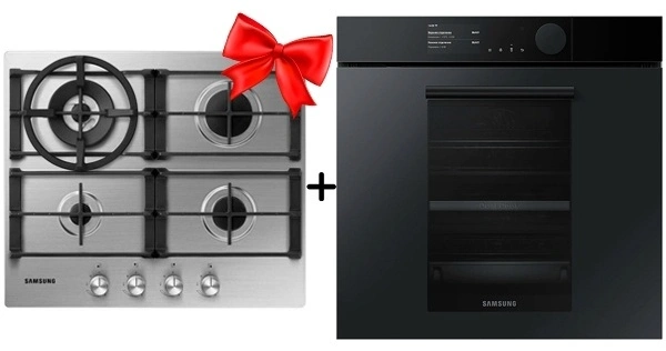 Комплект Встраиваемый духовой шкаф Samsung NV75T9979CD/WT Infinite Line + Газовая варочная поверхность Samsung NA64H3030AS 