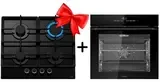 Комплект Встраиваемый духовой шкаф Haier HOQ-F6CASGB + Газовая варочная поверхность Haier HHX-G64CNB 