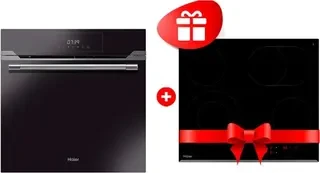 Жиынтық Haier кіріктірілген тұмшапеш HOD-TM09PGB + Haier шыны керамикалық плитасы HHY-C64ROVB 