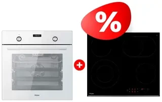 Комплект Встраиваемый духовой шкаф Haier HOY-P09NCGW + Стеклокерамическая варочная поверхность Haier HHY-C64ROVB 