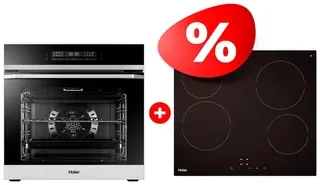Жиынтық  Haier тұмша шкафы HOQ-P16AN5SX + Стеклокерамическая варочная поверхность Haier HHY-C64NVTB 