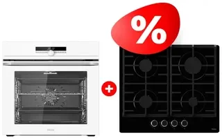 Комплект Встраиваемый духовой шкаф Haier HOQ-F6CASGW + Газовая варочная поверхность Haier HHX-G64CNB 