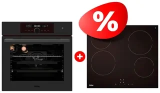 Жиынтық Haier кіріктірілетін тұмша шкафы HOX-FP5RAGG + Стеклокерамическая варочная поверхность Haier HHY-C64NVTB 