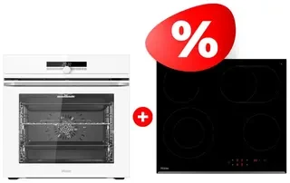 Комплект Встраиваемый духовой шкаф Haier HOQ-F6CASGW + Стеклокерамическая варочная поверхность Haier HHY-C64ROVB 