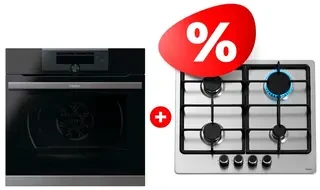 Комплект Встраиваемый духовой шкаф Haier HWO60SM5F5B1H + Газовая варочная поверхность Haier HHX-M64CNX 