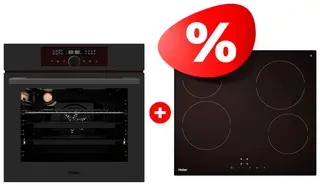 Жиынтық Haier кіріктірілетін тұмша шкафы HOX-FP5AGG  + Стеклокерамическая варочная поверхность Haier HHY-C64NVTB 