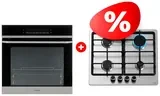 Жиынтық  Haier тұмша шкафы HOQ-P16AS5SX + Haier газ пісіру беті HHX-M64CNX 