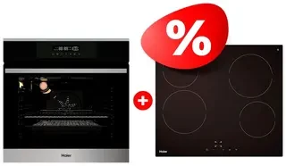 Жиынтық Haier кіріктірілетін тұмша шкафы HOX-FP3ABX + Стеклокерамическая варочная поверхность Haier HHY-C64NVTB 