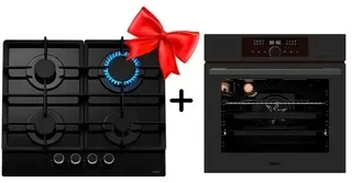 Жиынтық Haier кіріктірілетін тұмша шкафы HOX-FP5AGG  + Haier газ пісіру беті HHX-G64CNB 
