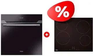 Жиынтық Haier кіріктірілген тұмшапеш HOD-TM09PGB + Стеклокерамическая варочная поверхность Haier HHY-C64NVTB 