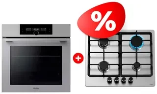 Жиынтық Встраиваемый духовой шкаф Haier HOQ-F6QAN3GG + Haier газ пісіру беті HHX-M64CNX 