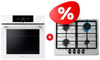 Комплект Встраиваемый духовой шкаф Haier HOQ-F6QSN3WB + Газовая варочная поверхность Haier HHX-M64CNX 