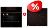 Комплект Встраиваемый духовой шкаф Haier HOX-FP5AGB + Стеклокерамическая варочная поверхность Haier HHY-C64NVTB 