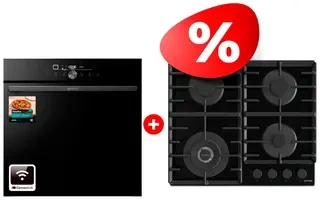 Жиынтық Gorenje кіріктірілетін электр пеші GO66E PIZZA350C + Gorenje газды пісіру беті GTW642SYB 